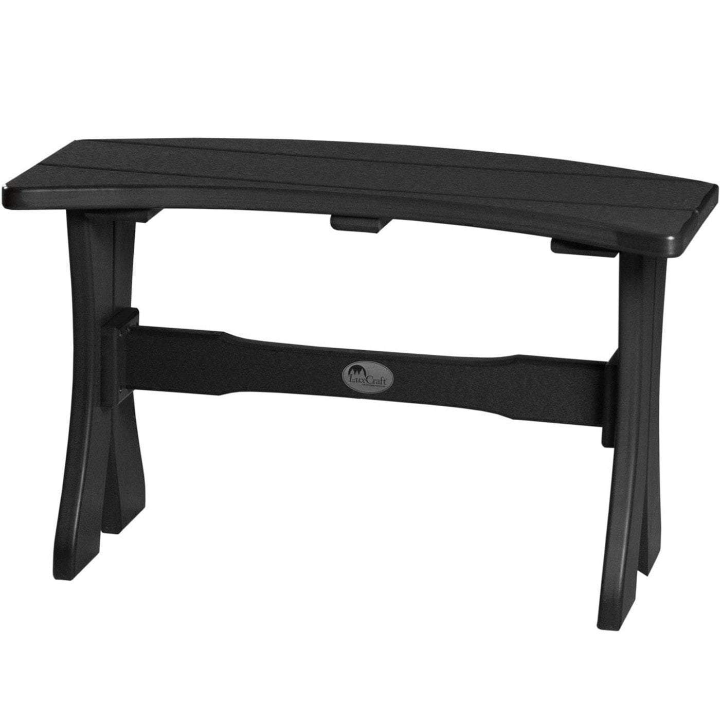 Eco-Friendly Black Recycled Plastic Outdoor Table Bench - Durable Patio Furniture for Garden, Backyard & Poolside Relaxation