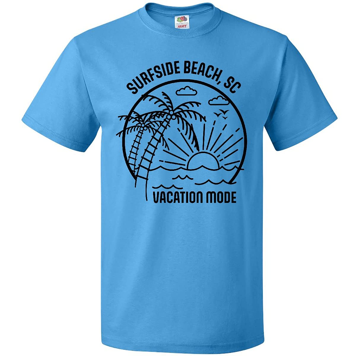 Inktastic Summer Vacation Mode Surfside Beach South Carolina Graphic T-Shirt - Casual Wear for Beach Trips, Travel & Relaxation