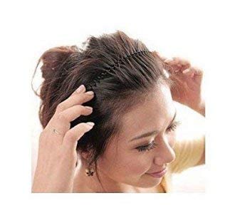 CHANDERKASH Set of 3 Unisex Black Wavy Hair Bands - Zigzag Wave Hair Accessories for Men & Women | Perfect for Sports, Workouts, and Everyday Styling