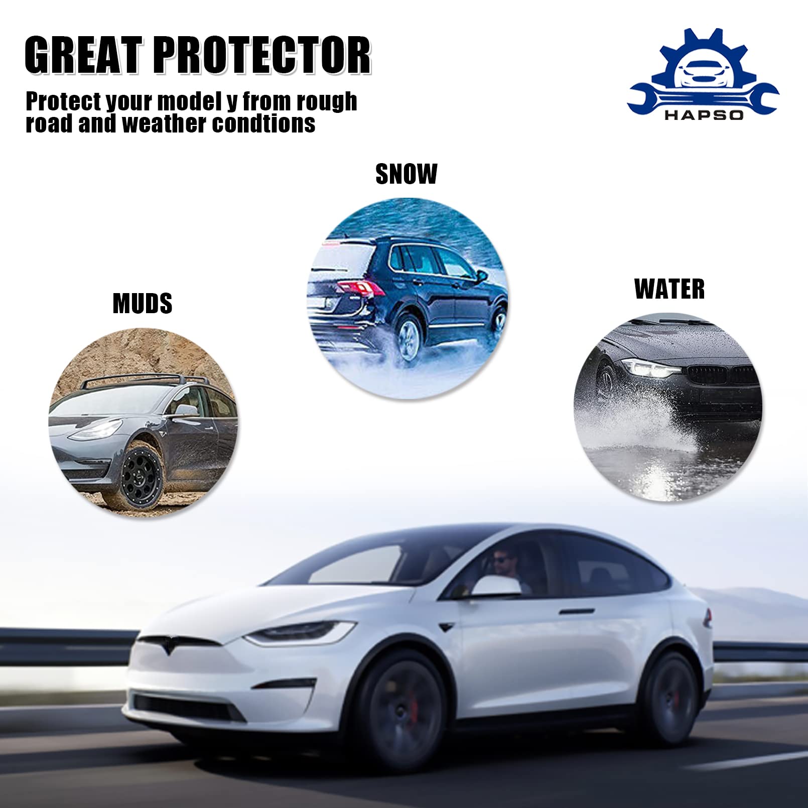 2020-2022 Tesla Model Y Exterior Body Kit - Carbon Fiber Spoiler, Mud Guards & Trim Stickers | Glossy Finish Upgrade Accessories for Enhanced Style & Protection | Perfect for Car Enthusiasts & Customization