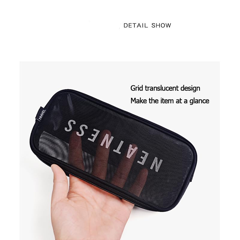 B-LADY Clear Travel Cosmetic Bag - Waterproof PVC Toiletry Pouch with Zipper for Makeup & Essentials - Portable Washable Makeup Organizer for Women & Men - Perfect for Travel, Gym, and Daily Use
