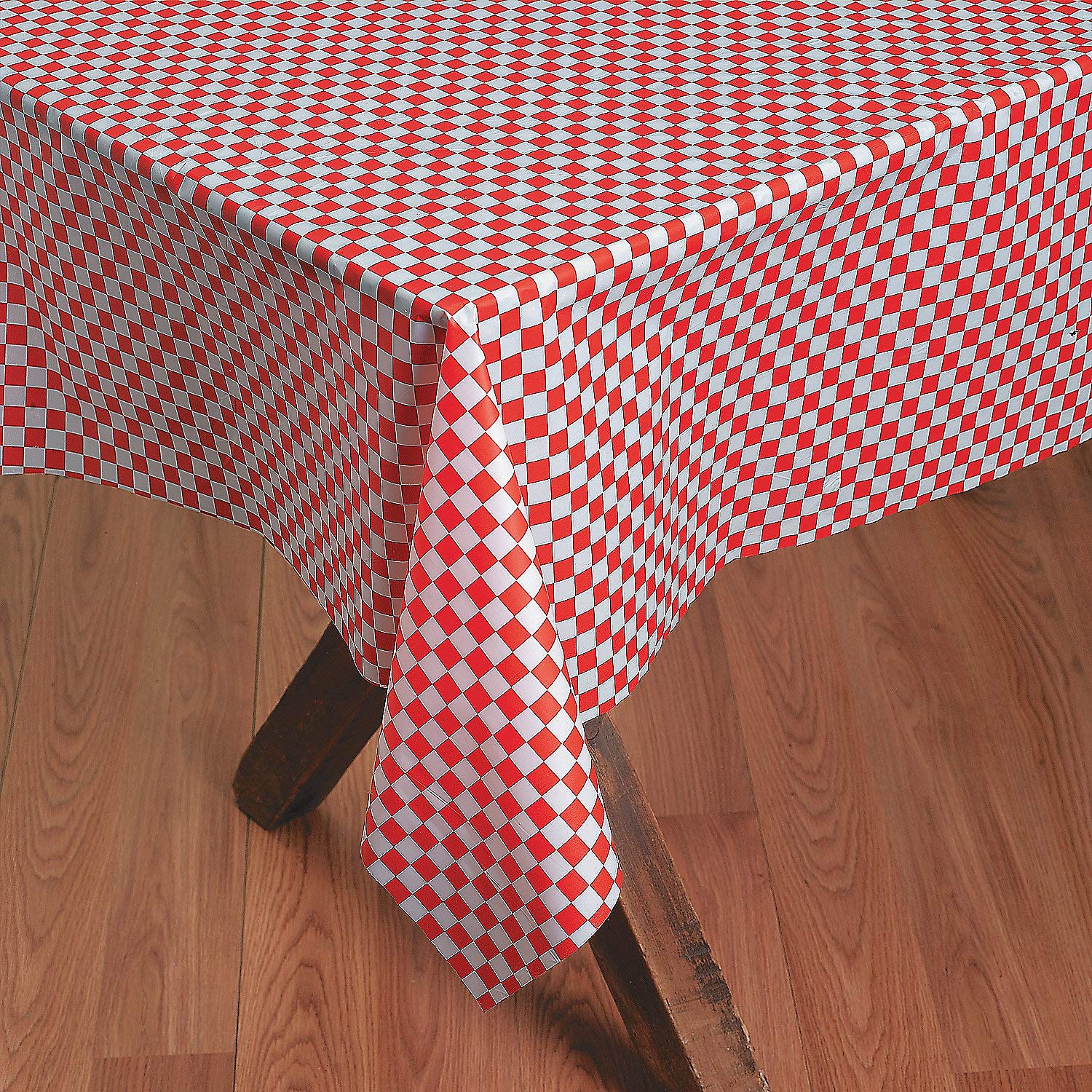 Red and White Check Banquet Roll - Premium Party Supplies for Decorations - 1 Piece - Perfect for Birthday Parties, Weddings & Holiday Events