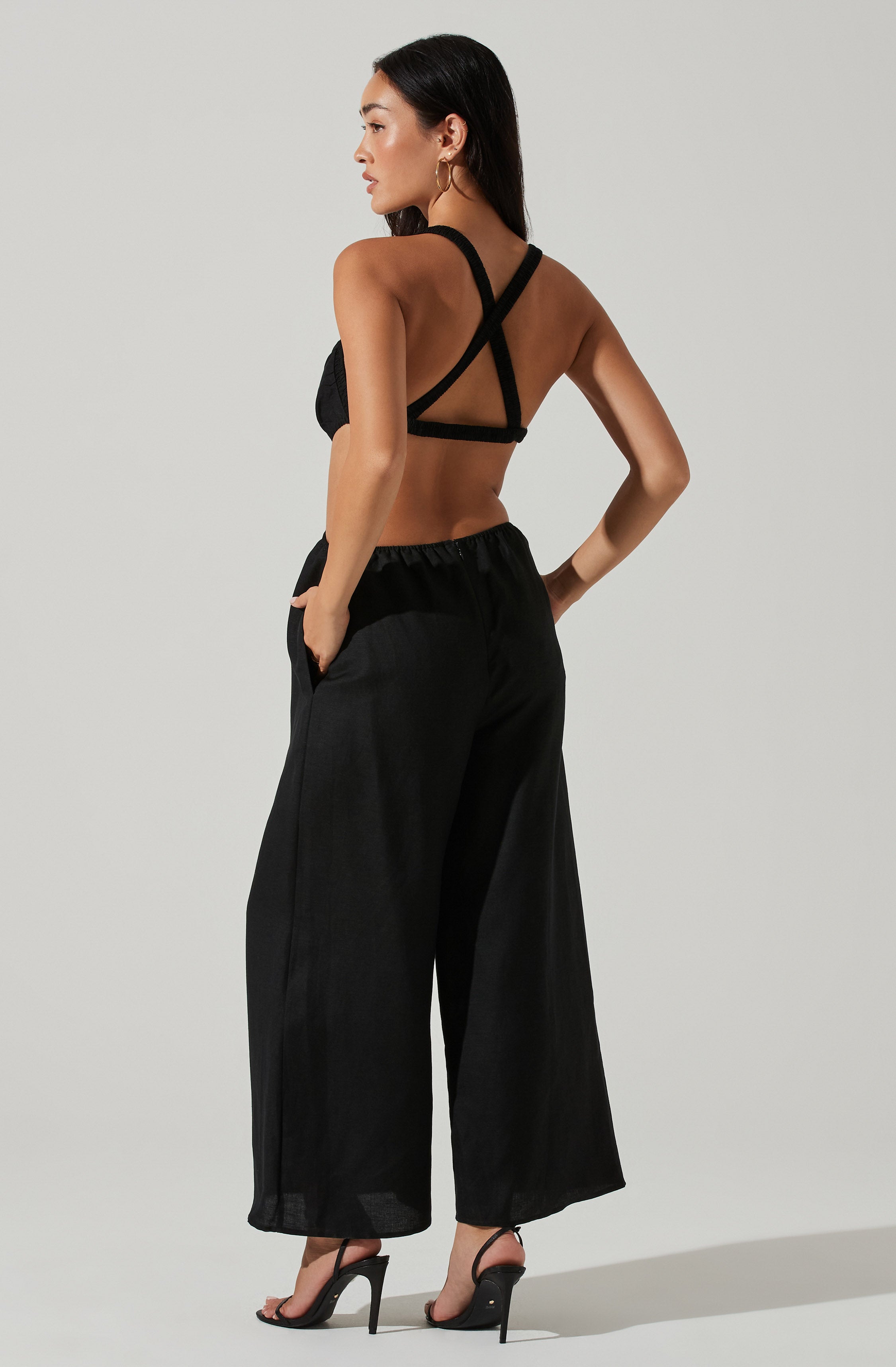 Marise Cutout Wide Leg Jumpsuit for Women - Trendy Summer Romper with Side Cutouts - Perfect for Beach Vacations, Date Nights & Casual Outings