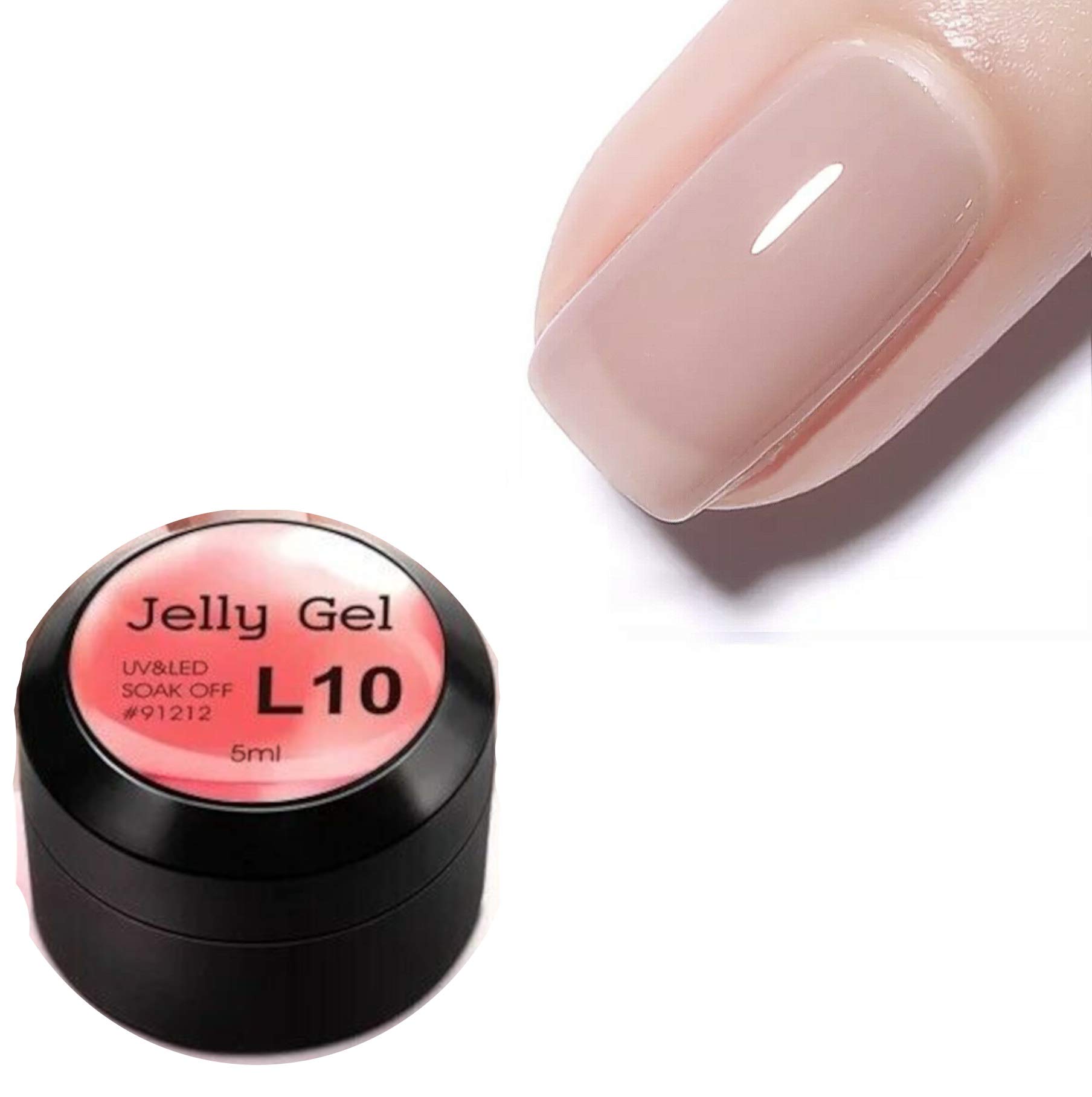 Venalisa 5ml Opal UV Gel Polish - Natural Camouflage Jelly Acrylic French Nail Art Gel, Crystal Nail Varnish for UV/LED Lamp (JG-5ml-L02) - Perfect for Salon, Home Manicures & Special Occasion Nail Designs