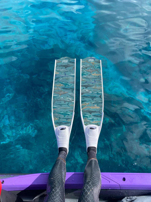 Divermon Shark Free Diving Fins - Premium Composite Soft Blades for Spearfishing & Underwater Exploration | Scuba Diving Gear for Ocean Adventures