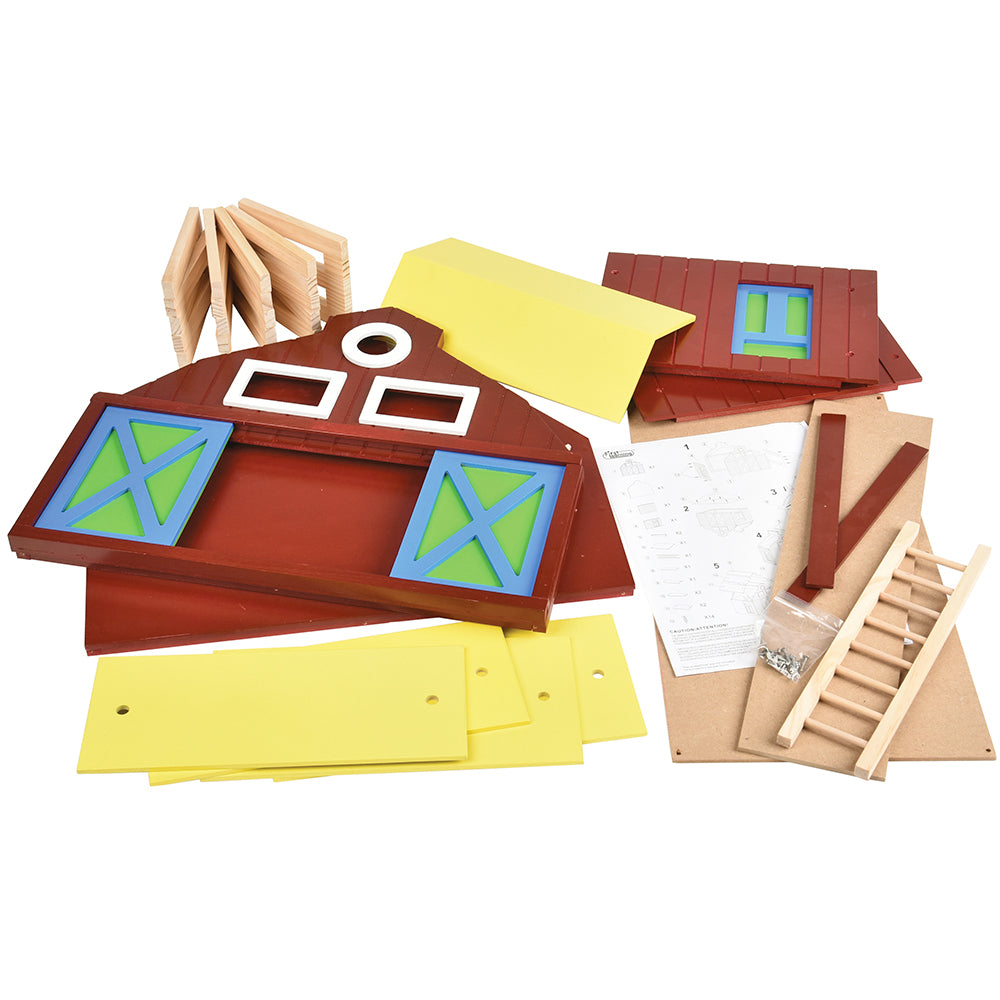 Premium Wooden Barn Playset for Kids - Farm Animal Toy Set with Fence & Animals for Imaginative Play | Perfect for Farm-Themed Pretend Play, Birthday Gifts & Preschool Learning Activities