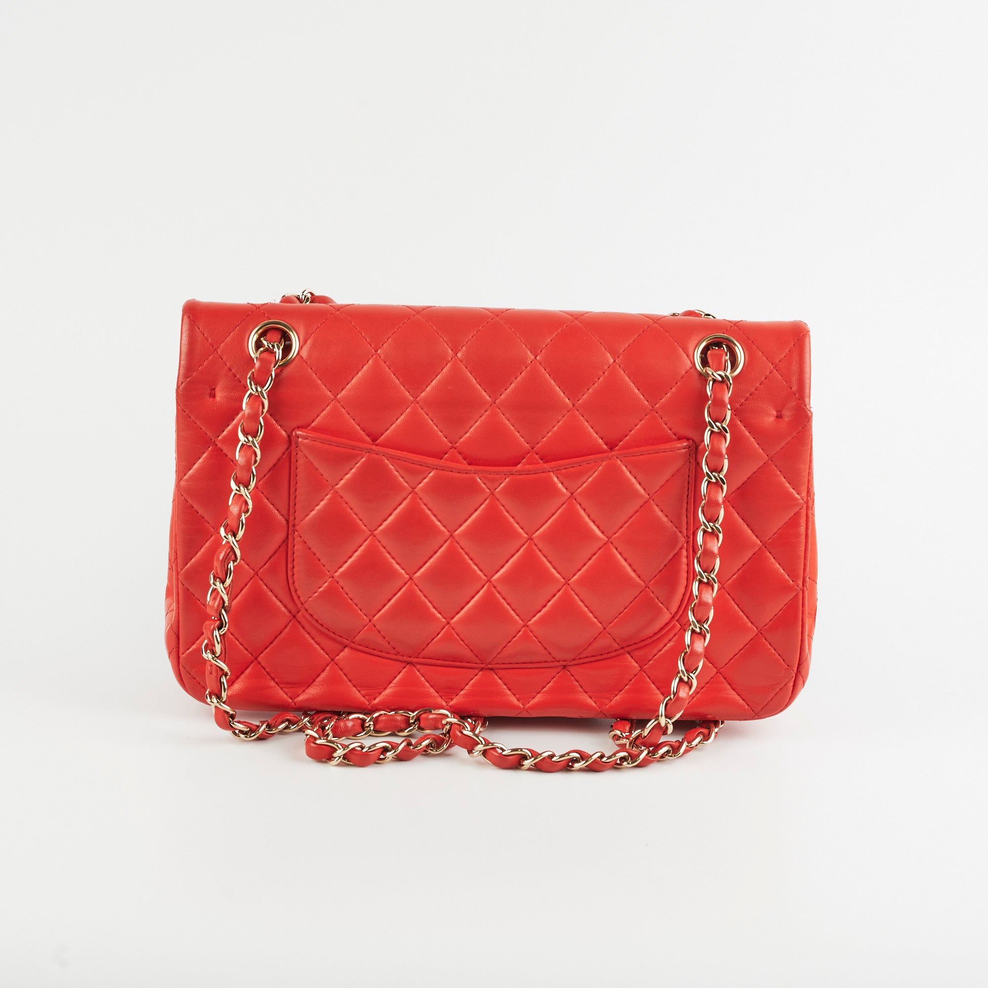 Chanel Medium/Large Classic Double Flap Bag in Red | Luxury Designer Handbag for Women | Perfect for Parties, Weddings & Everyday Elegance