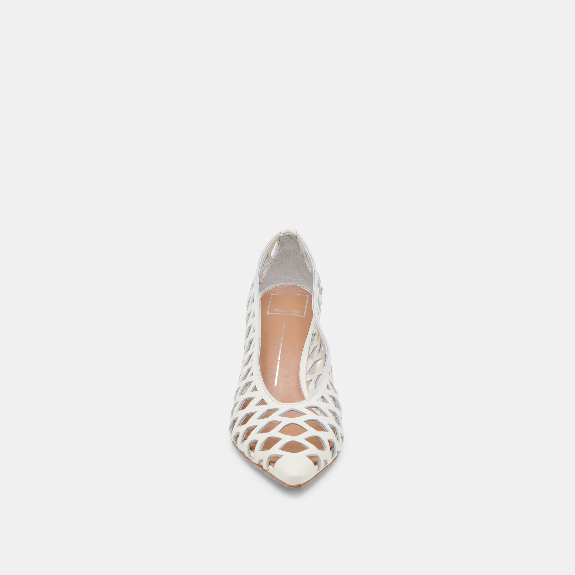 TANYA Women's Heels - Bone Color Woven Leather High Heels for Women | Elegant Dress Shoes for Parties, Weddings & Office Wear