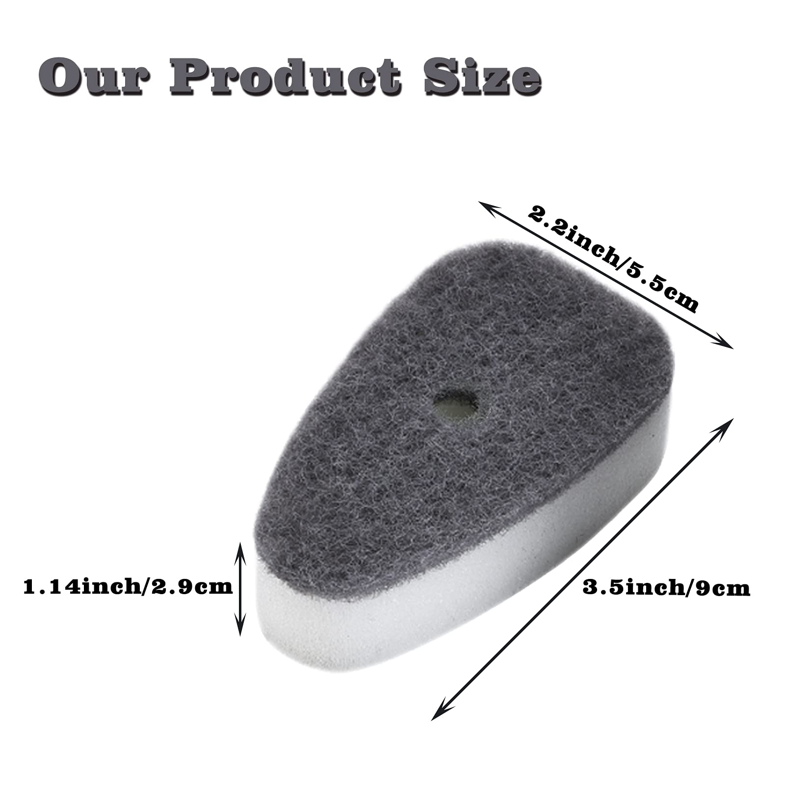 9pcs Kitchen Sponge Refills Set - Soap Dish Wand Replacement for Cleaning
