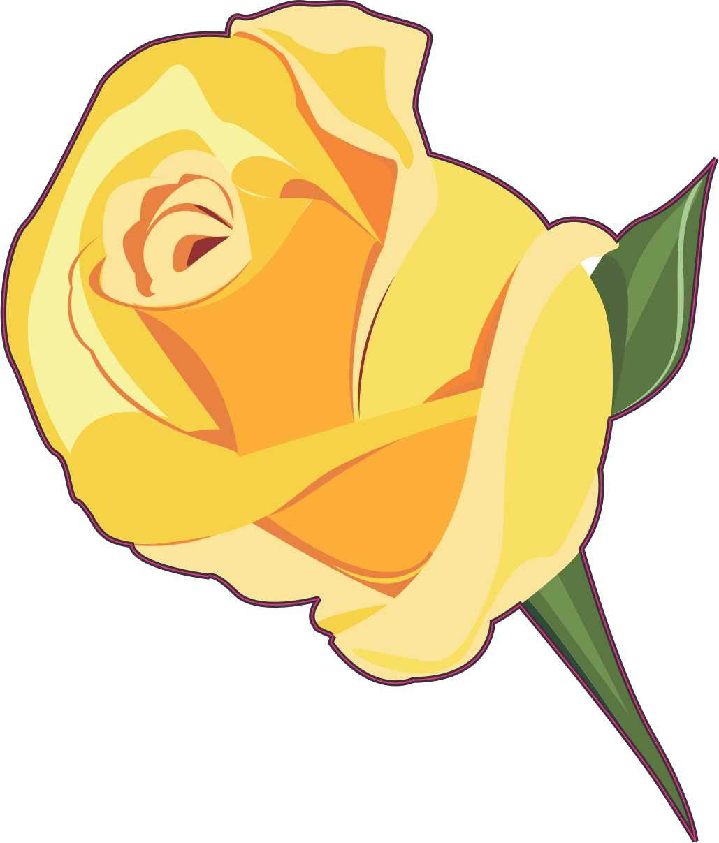 Yellow Rose Vinyl Sticker - 3.5 x 4 Inch Waterproof Decal for Laptops, Cars & DIY Crafts - StickerTalk Premium Quality Stickers