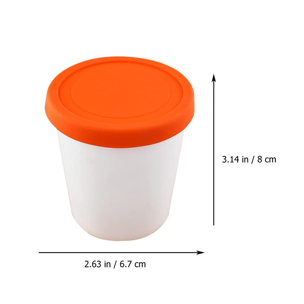 4-Piece Plastic Ice Cream Cups Set - Reusable PP Pudding & Dessert Containers for Freezer Storage, Baby Fruit & Cereal | Perfect for Parties, Snacks & Meal Prep