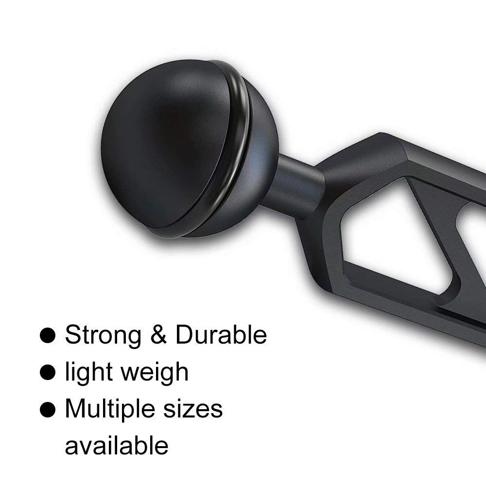 MEIKON 6-Inch Aluminum Alloy Dual Ball Arm for Underwater Photography Light Mount - Perfect for Scuba Diving, Underwater Videography, and Marine Exploration