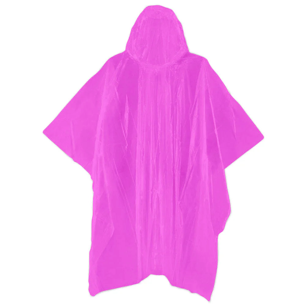Emergency Rain Poncho - Waterproof & Lightweight Disposable Raincoat for Outdoor Activities, Hiking, Camping & Travel - Pack of 5