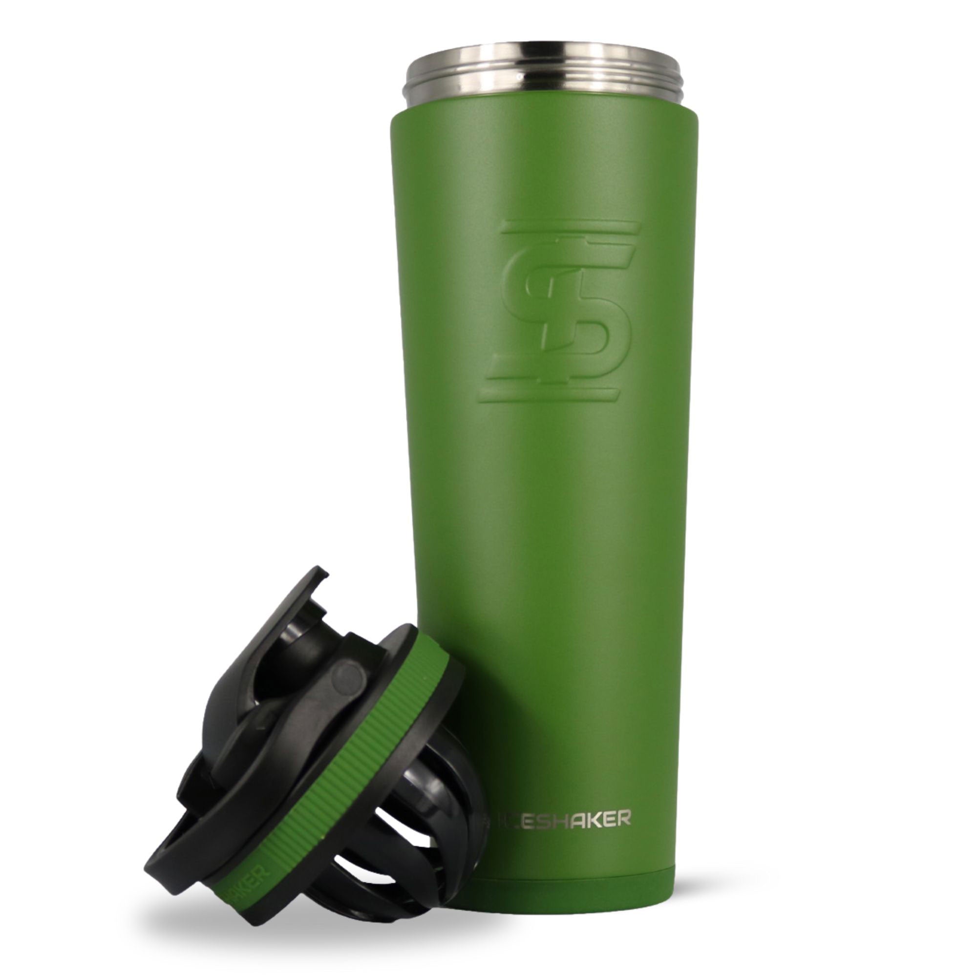 Premium Stainless Steel Ice Shaker Bottle - Leakproof Protein Shaker for Gym, Workouts & Travel - BPA-Free Fitness Water Bottle with Mixing Ball - Ideal for Protein Powder, Pre-Workout & Smoothies