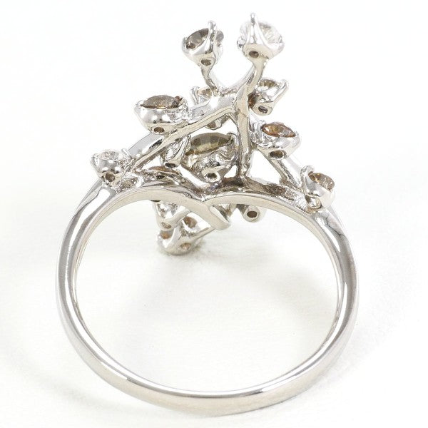 18K White Gold Brown Diamond Ring for Women - Elegant Wedding, Engagement & Anniversary Jewelry Gift - Perfect for Special Occasions & Everyday Luxury