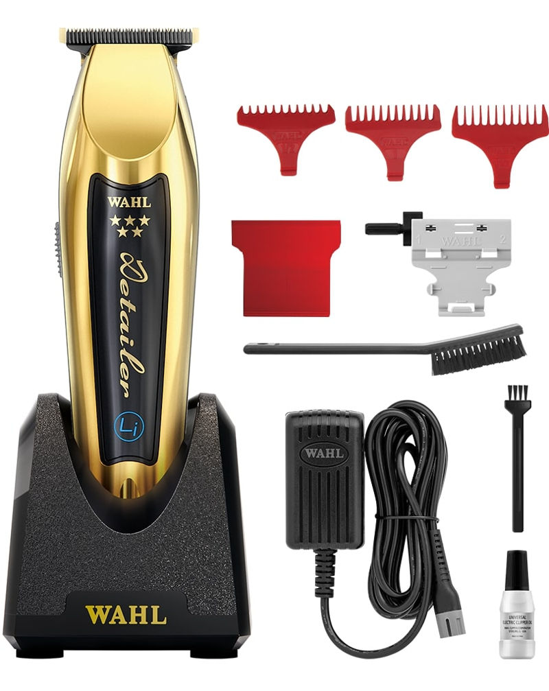 Wahl 5 Star Gold Cordless Detailer Trimmer - Limited Edition Professional Beard & Hair Grooming Kit for Men - Perfect for Travel, Home Use & Barbershops