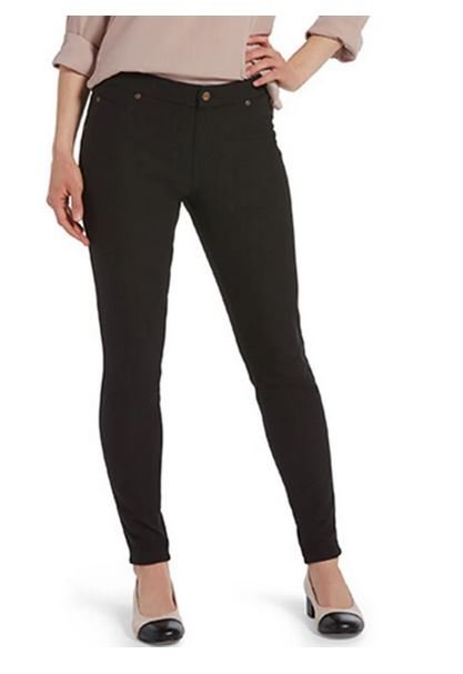 HUE Ultra Soft Fleece Lined Denim Leggings for Women - Stretchy Comfortable Winter Leggings (Size Small) - Perfect for Cold Weather, Lounge Wear & Casual Outfits