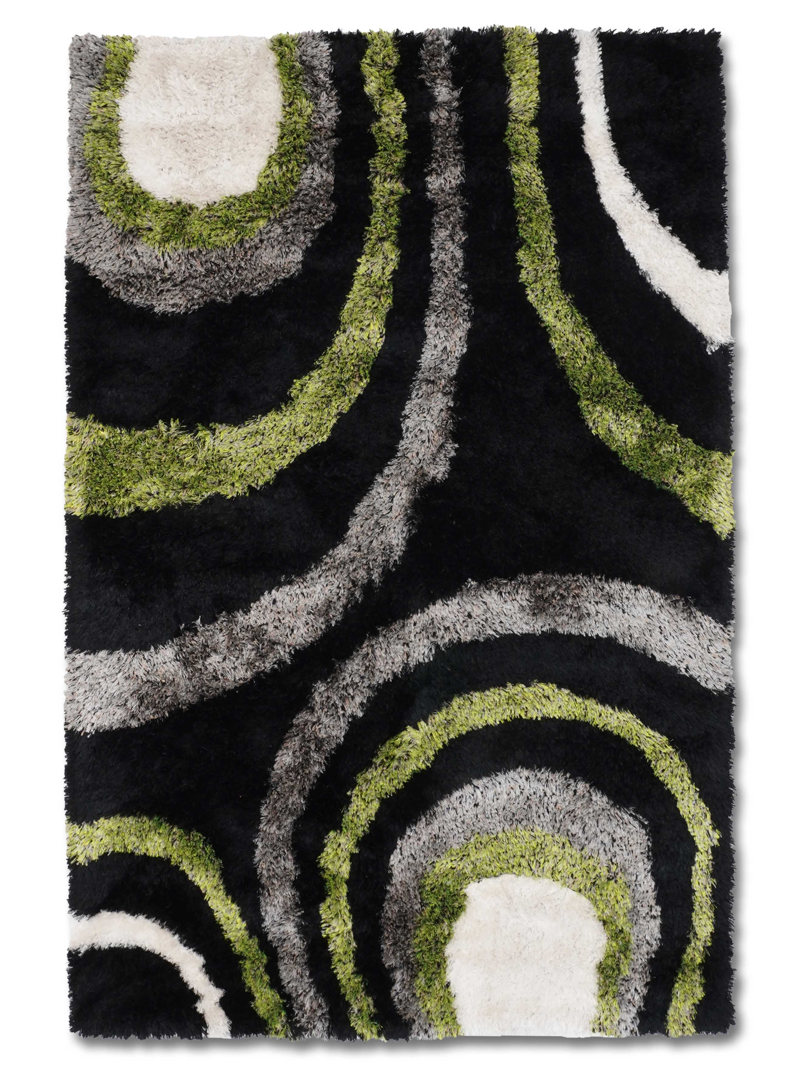 Checkerboard Hand Tufted Wool Area Rug - Non-Slip Living Room Carpet for Bedroom, Nursery & Home Decor (5x7ft, Black & White)