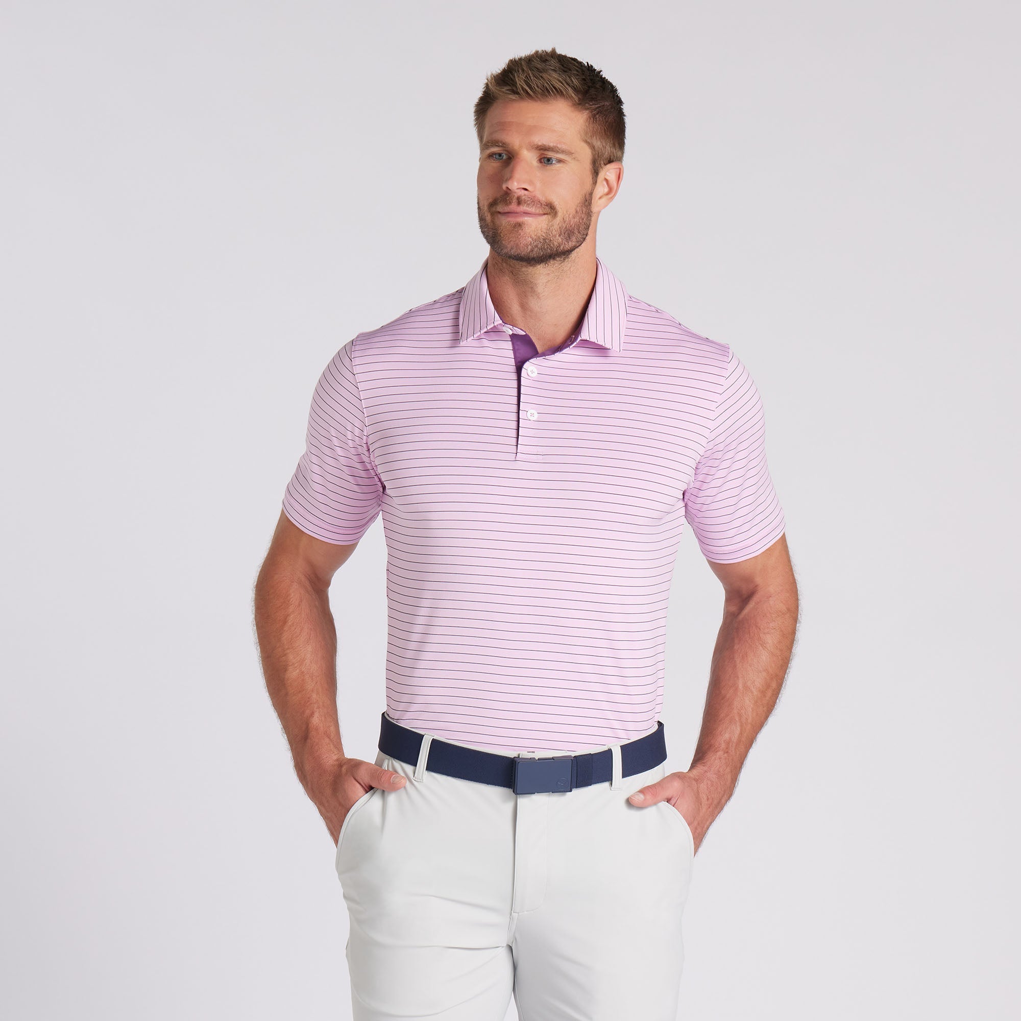 MATTR Bay Men's Golf Polo Shirt - Moisture Wicking, UV Protection & Breathable for Golf, Tennis & Outdoor Sports