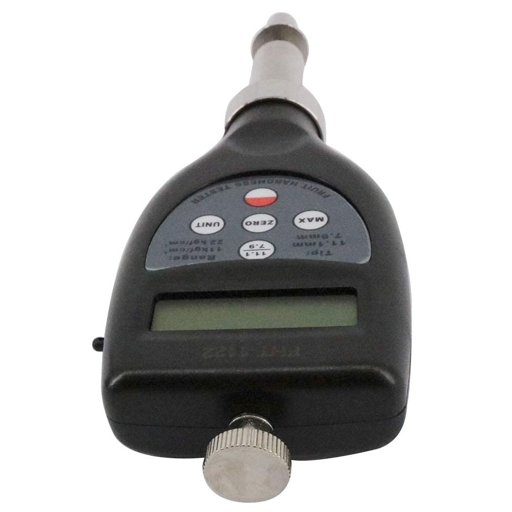 Fruit Penetrometer Hardness Tester - FHT-1122 Digital Fruit Firmness Meter with 7.9mm & 11.1mm Tips for Measuring Large Hard Fruits - Perfect for Apple, Pear, Peach Quality Testing in Orchards and Farms