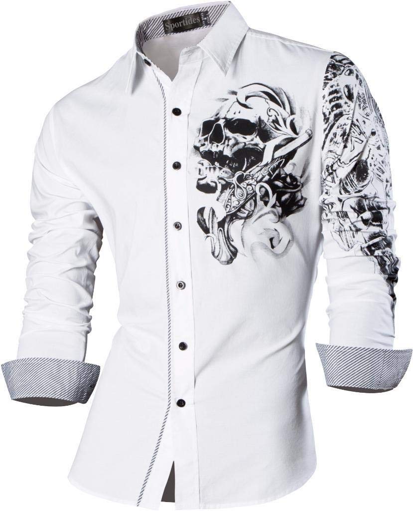 Men's Slim Fit Long Sleeve Dress Shirt - Casual Button Down Oxford Shirt for Business & Office Wear - JZS041 - Perfect for Work, Interviews, and Formal Events