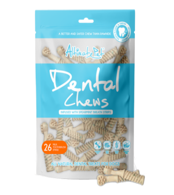 Altimate Pet Dental Dog Chews for Teeth Cleaning - Milk & Spearmint Flavor - Reduce Plaque & Tartar - Healthy Dental Treats for Small, Medium & Large Dogs - Perfect for Daily Oral Care & Fresh Breath