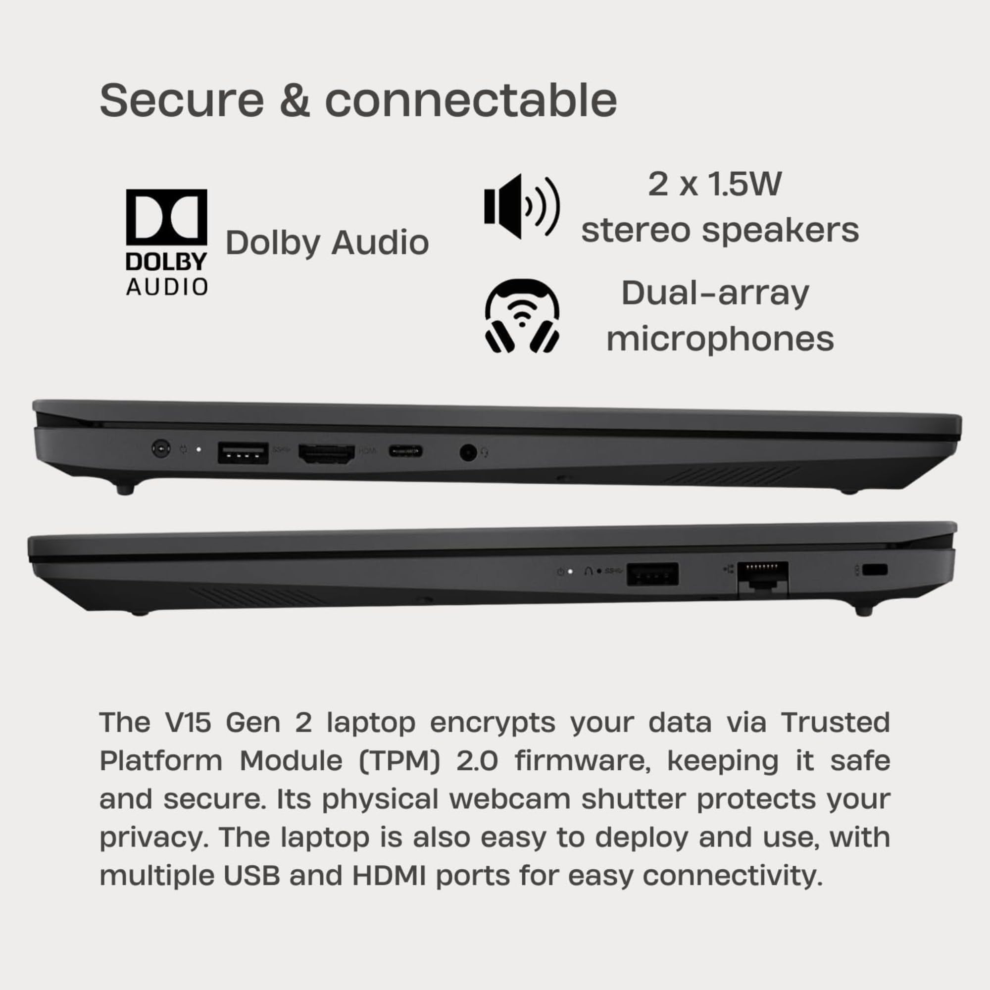 Lenovo V15 Laptop - 15.6