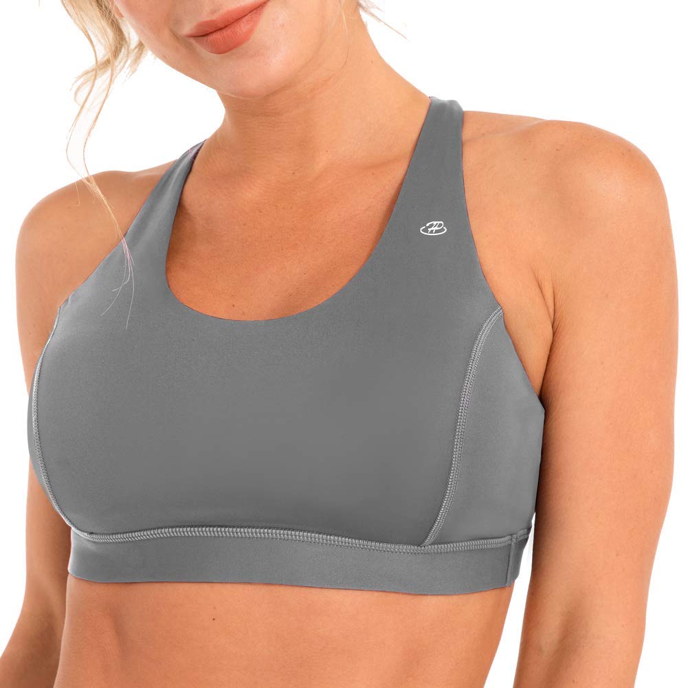 Women's Low Support Padded Sports Bras - Strappy Criss-Cross Back for Yoga & Workouts