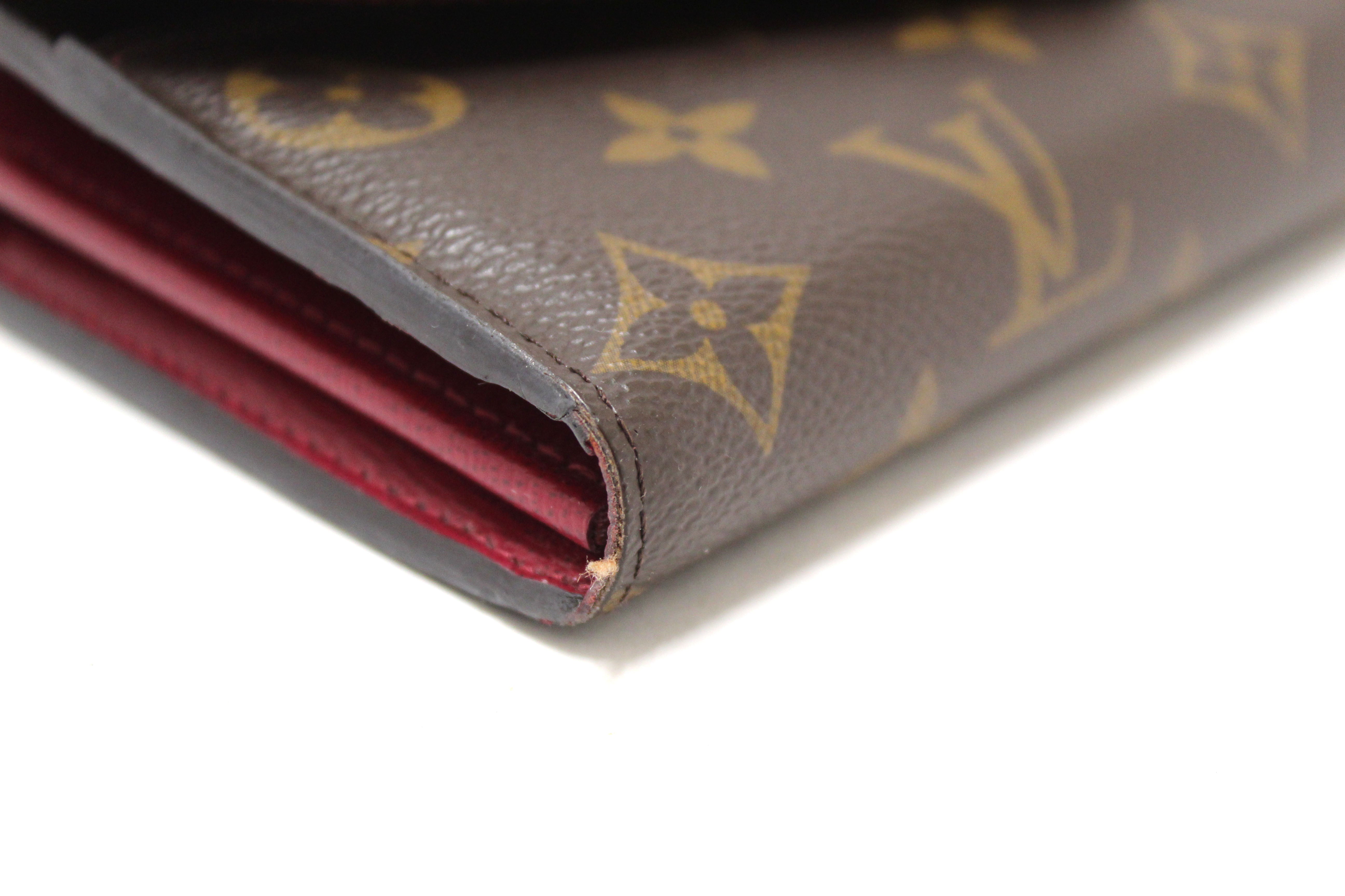Authentic Louis Vuitton Classic Monogram Sarah Wallet in Fuchsia Pink - Luxury Women's Bifold Wallet for Everyday Use & Special Occasions