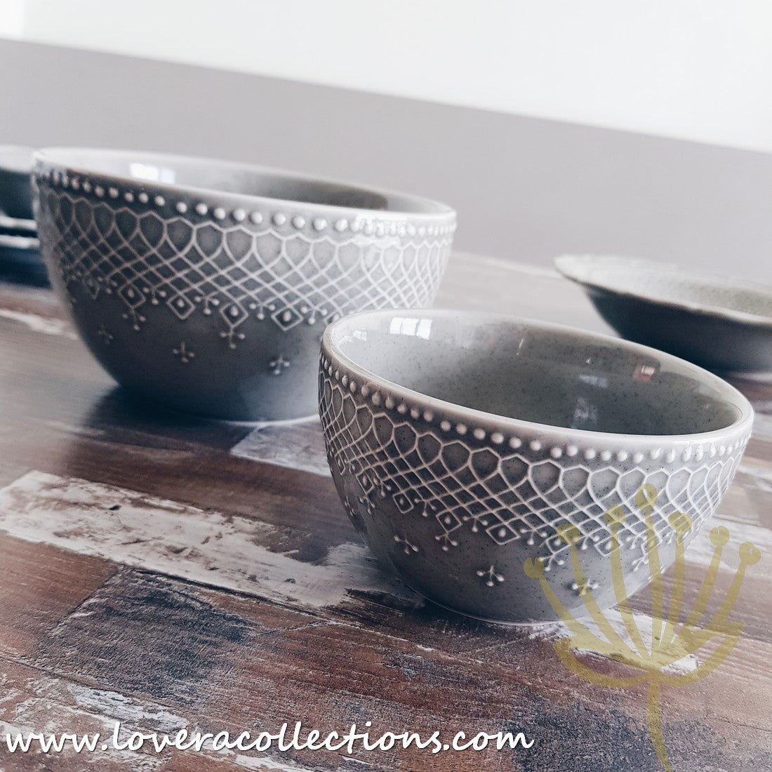 French Lace Dinnerware Set - Elegant Porcelain Plates & Bowls for Formal Dining, Wedding Reception & Holiday Table Setting (50% Off Limited Time Sale)