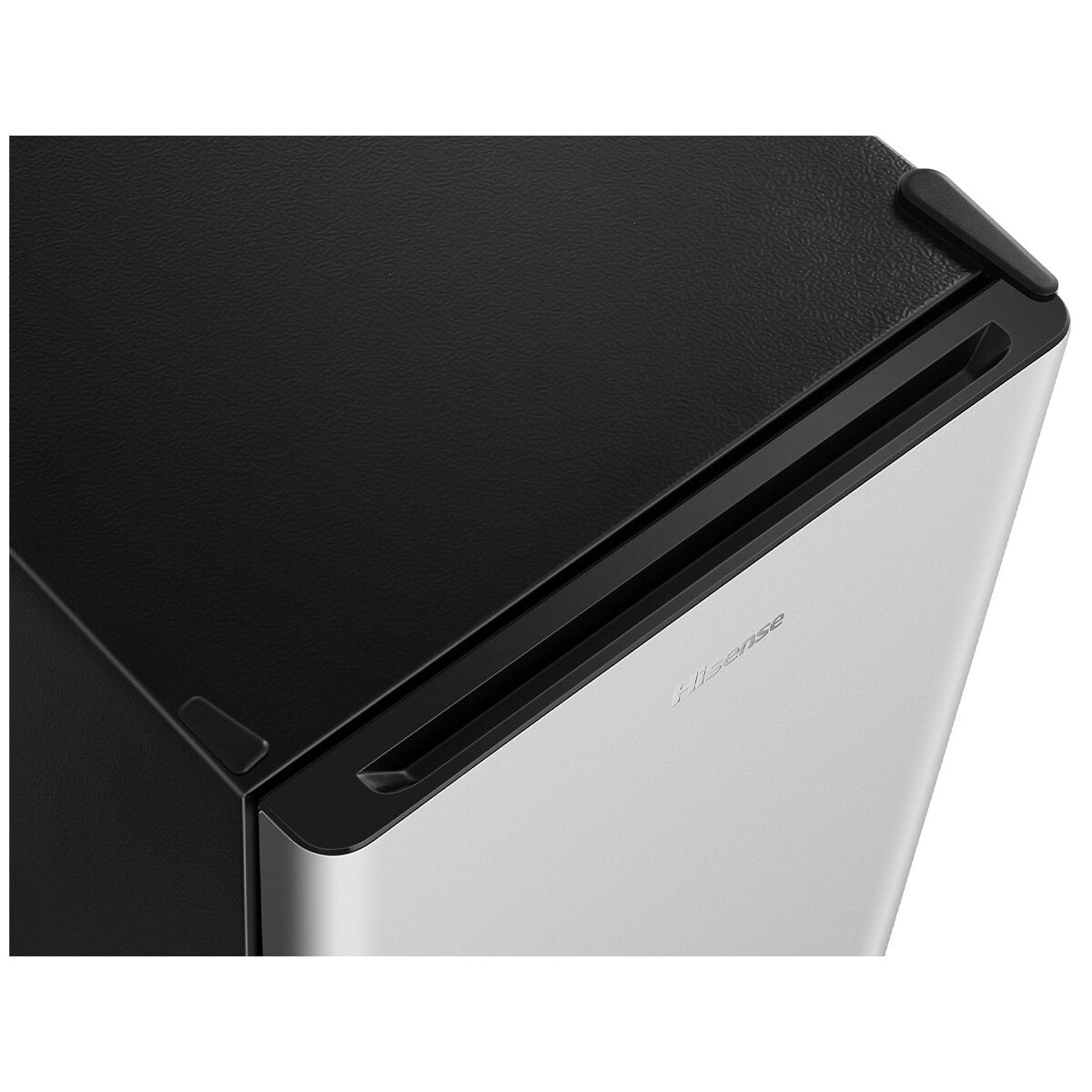 Hisense 124L Mini Bar Fridge - Silver HRBF126S Compact Refrigerator for Drinks, Snacks & Small Spaces - Perfect for Home, Office, Dorm or Entertainment Room