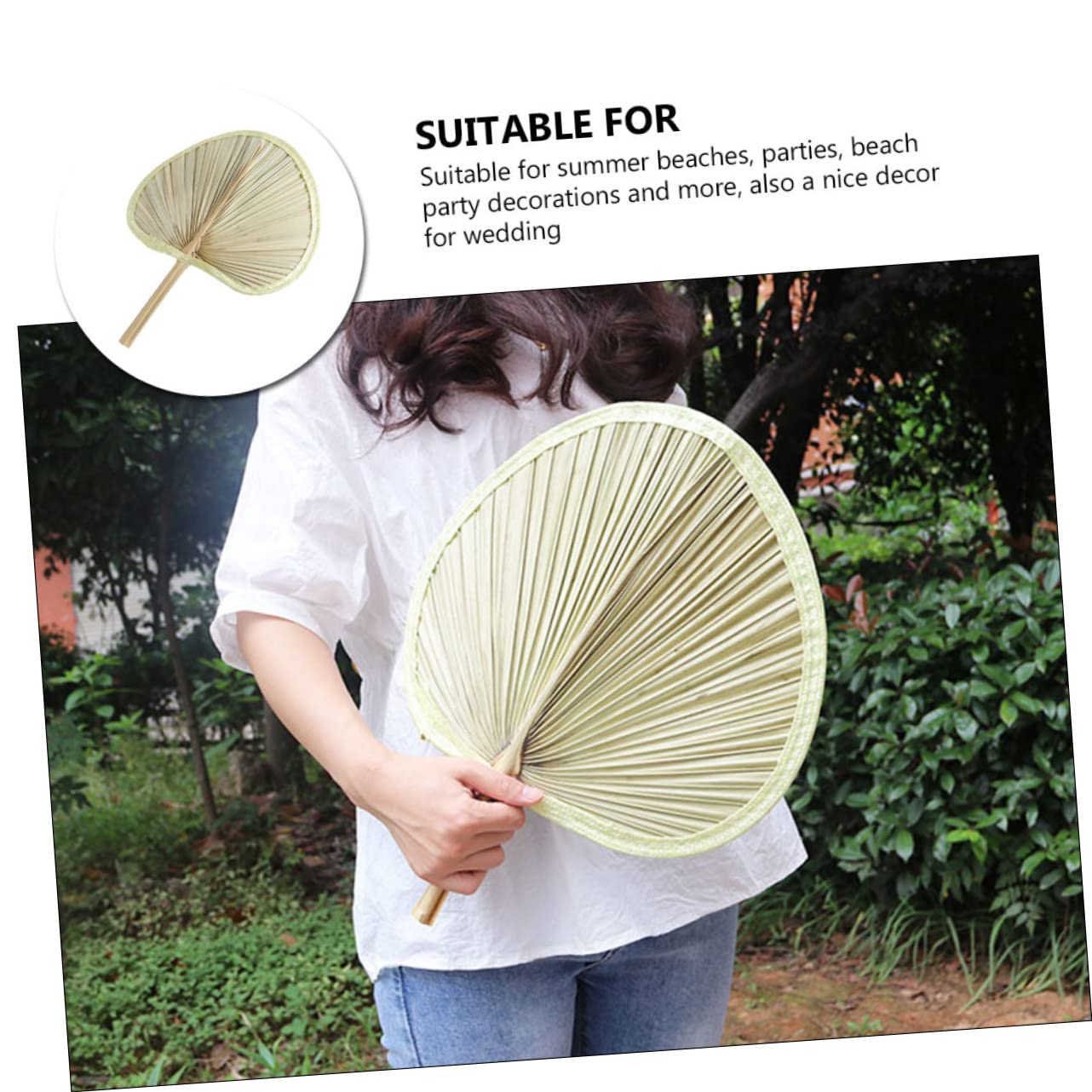 Handmade Seagrass Banana Leaf Fan - Natural Eco-Friendly Wall Decor for Summer, Boho Home Decor, Indoor Hand Fan for Cooling - Perfect for Living Room, Bedroom, Beach House & Tropical Themed Parties