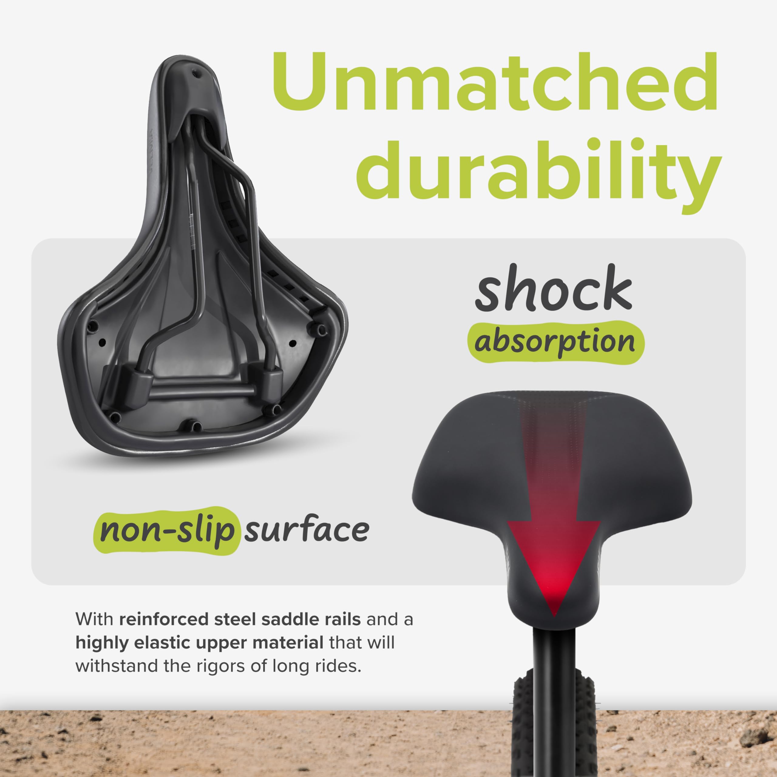 VELMIA Waterproof Bike Seat - Ergonomic Bicycle Saddle for Men & Women - Comfortable Mountain & Trek Bike Seat - Perfect for Peloton, Road & Off-Road Cycling - Ideal for Commuting, Exercise & Outdoor Adventures