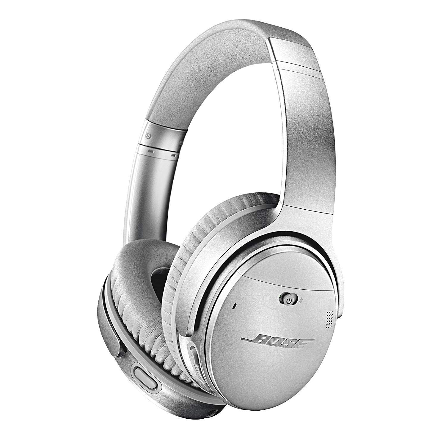 Bose QuietComfort 35 II Wireless Bluetooth Noise Cancelling Headphones - Silver (Renewed) | Premium Sound Quality for Travel, Work & Home Use
