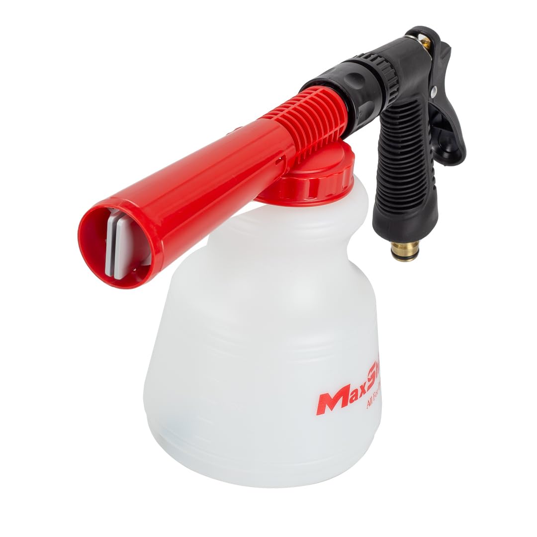 Maxshine Low Pressure Foam Cannon for Car Washing - Universal Garden Hose Foam Gun with Adjustable Nozzle, Safe Dirt Removal - Car Detailing Kit for Home Use, No Pressure Washer Needed - Perfect for Washing Cars, Motorcycles, and Outdoor Furniture
