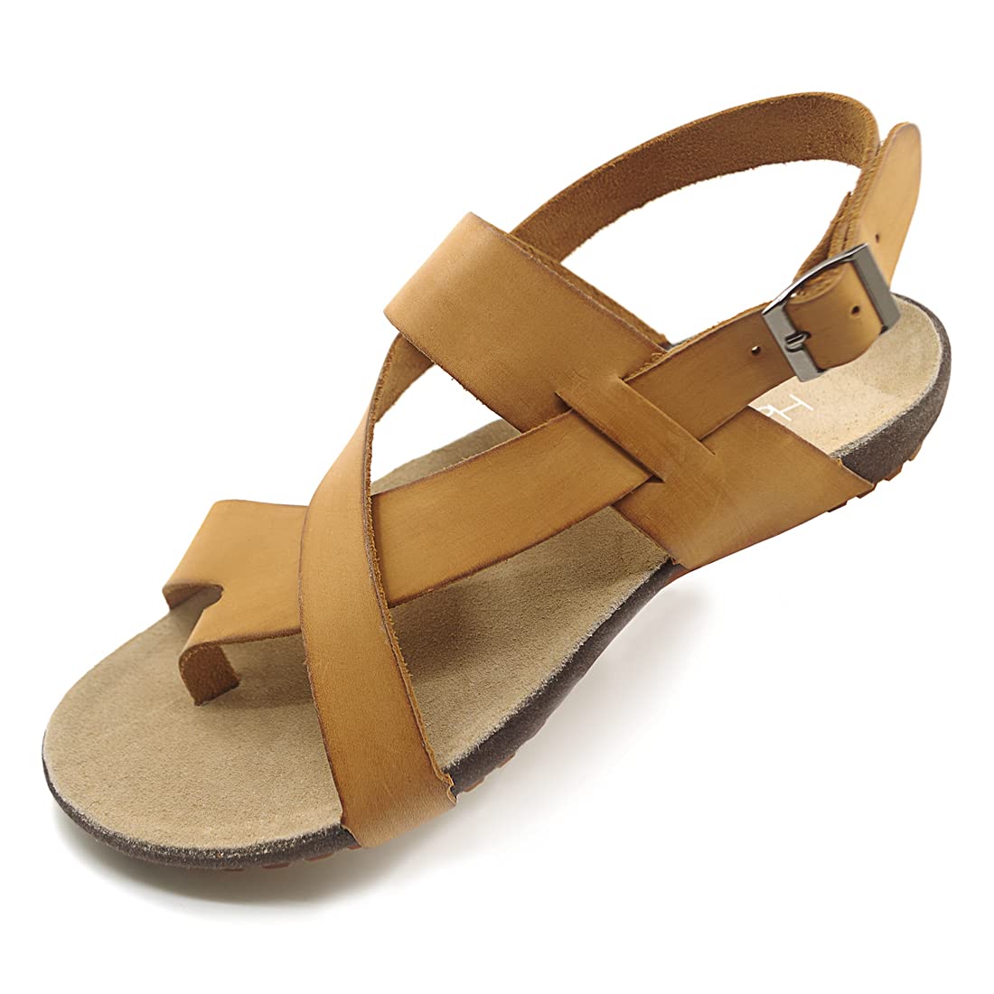 **Men's Genuine Leather Sandals - Adjustable Strap Outdoor Sandals for Hiking, Walking & Travel - GM202**