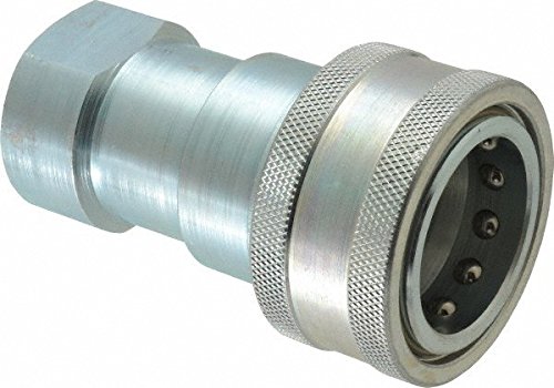 1 Inch NPT Female H8-62 Valved Hydraulic Quick Connect Coupler - Ideal for Heavy-Duty Hydraulic Systems, Agricultural Equipment & Industrial Machinery