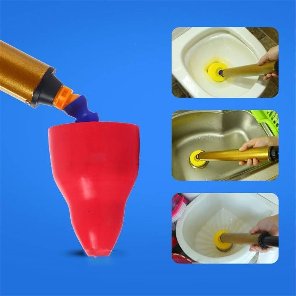 High Pressure Manual Toilet Plunger - Multi Drain Opener for Bathroom, Toilet, Bathtub - Effective Clog Remover & Drain Pump Tool - Perfect for Home, Hotel, and Commercial Use