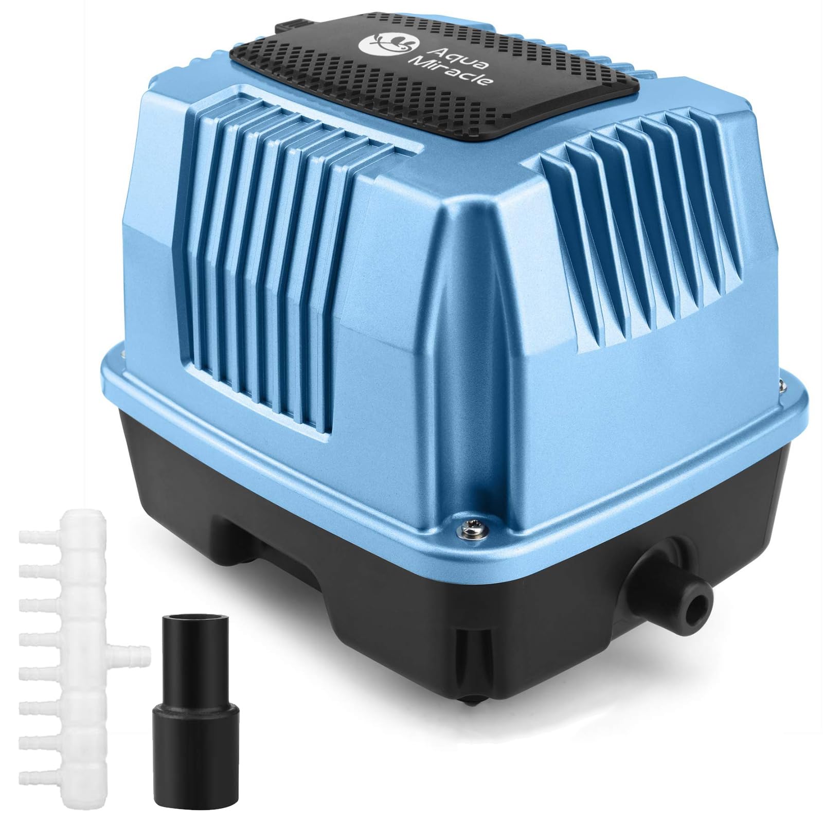 AquaMiracle High-Power Linear Air Pump AP-40/AP-60/AP-80 - 635/950/1350GPH Pond Aerator for Koi Ponds, Hydroponics & Septic Systems | Ideal for Fish Farms, Wastewater Treatment & Commercial Aquaculture