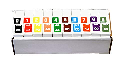 Doctor Stuff - File Folder Labels, Complete Set of Numbers 0-9, DIGI Color Alternate Match - DXNM Series Chart Stickers, 15/16