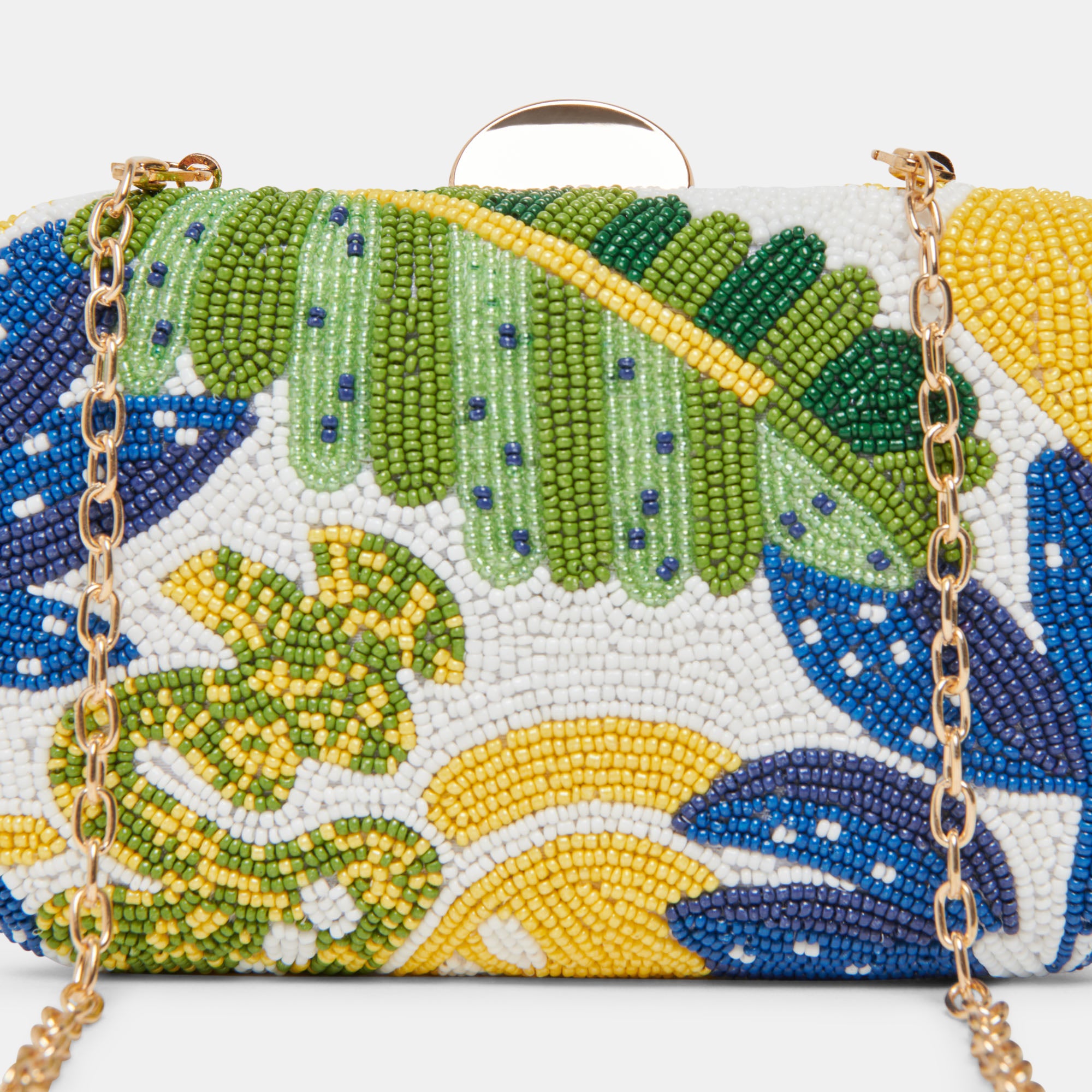 DAISY CLUTCH BLUE MULTI BEADED - Elegant Beaded Evening Clutch Purse for Women, Perfect for Weddings, Parties & Special Occasions