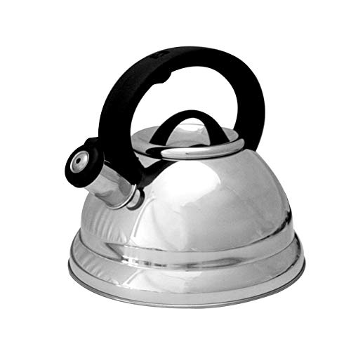 Premium Stainless Steel 3-Quart Whistling Tea Kettle - Stovetop & Microwave Safe - Perfect for Boiling Water, Brewing Tea & Coffee - Ideal for Home, Office & Camping Use