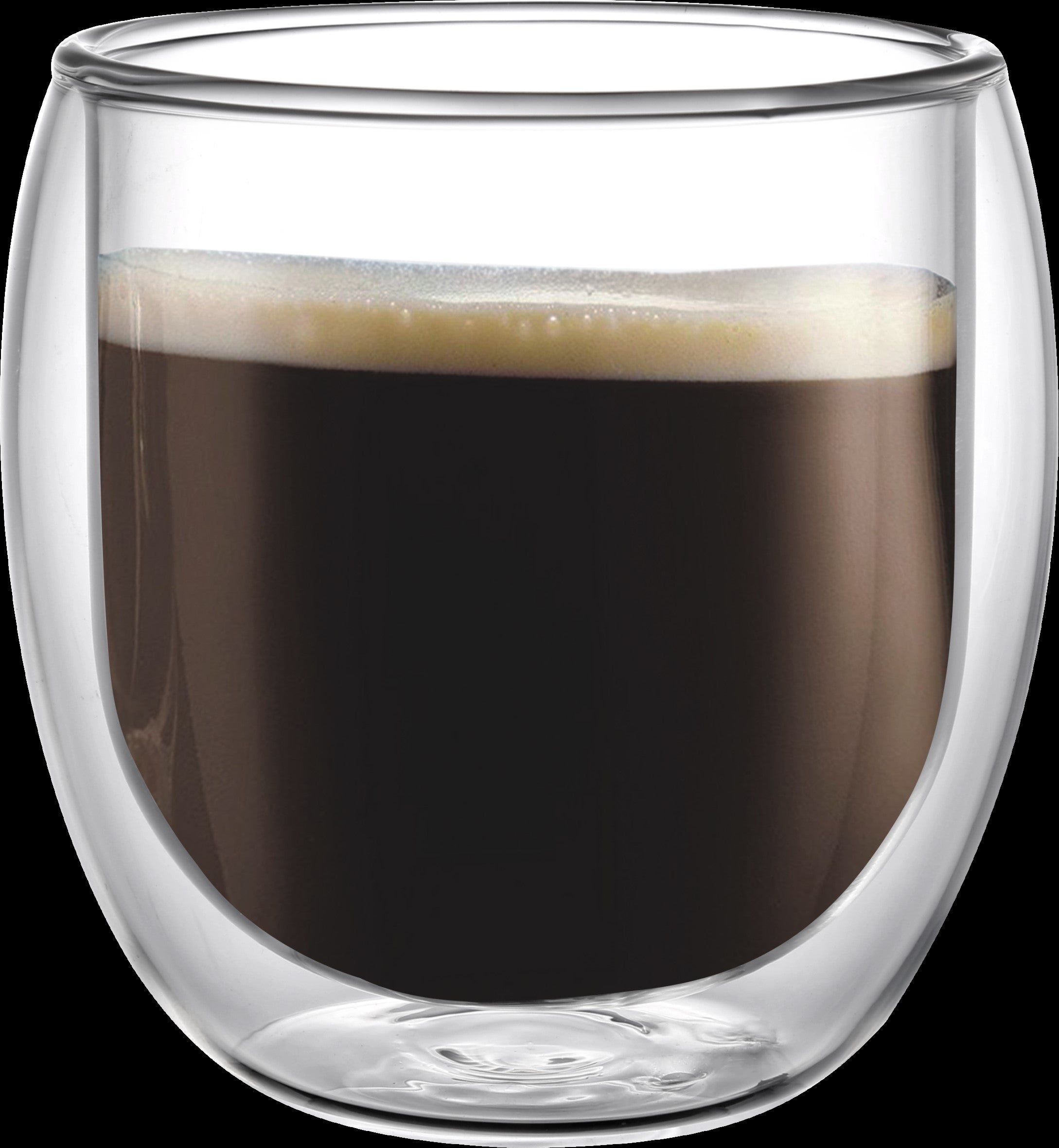 2PC Double Wall Coffee Glasses - Insulated Hot & Cold Drinking Cups for Home, Office, or Cafe Use