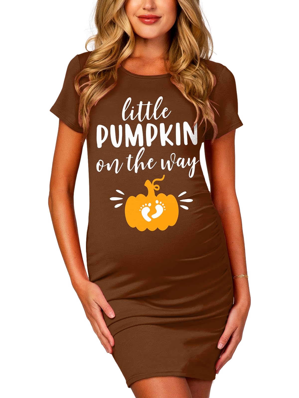 Deerose Women's Maternity Dress - Funny Printed Easter & Halloween Pregnancy Outfit for Casual Wear | Perfect for Baby Showers, Holiday Parties & Photo Shoots