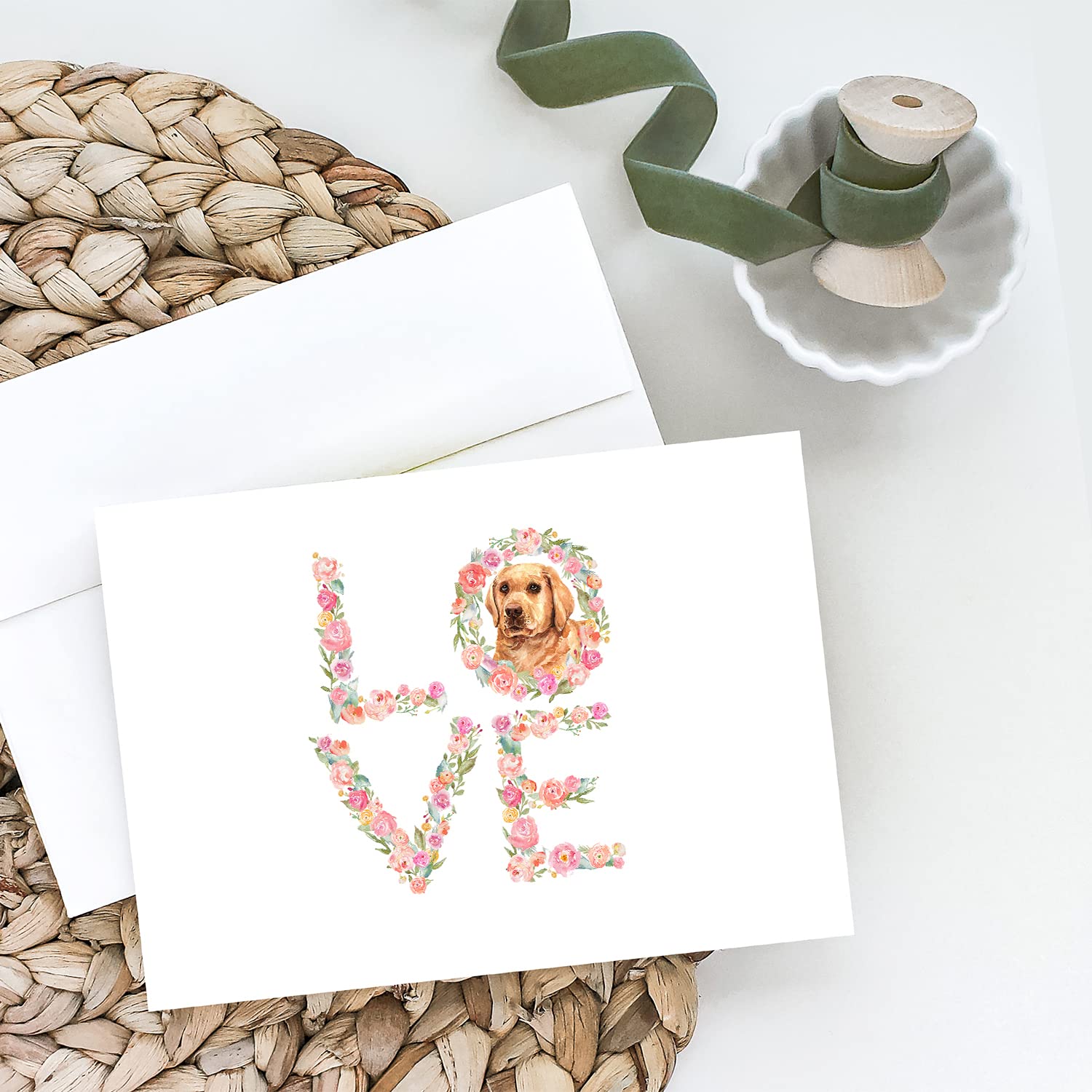 Labrador Retriever Love Greeting Cards - Pack of 8 Blank A7 Note Cards (5x7) with Envelopes | Whimsical Dog-Themed Stationery for Birthdays, Thank You Notes & Special Occasions