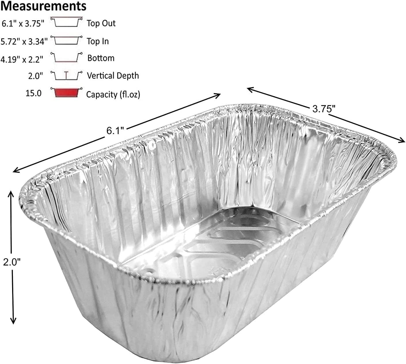Handi-Foil 12-Pack 1 lb Aluminum Foil Mini Loaf Pans with Clear Dome Lids - Perfect for Baking Bread, Cakes & Desserts - Great for Home, Bakery & Meal Prep