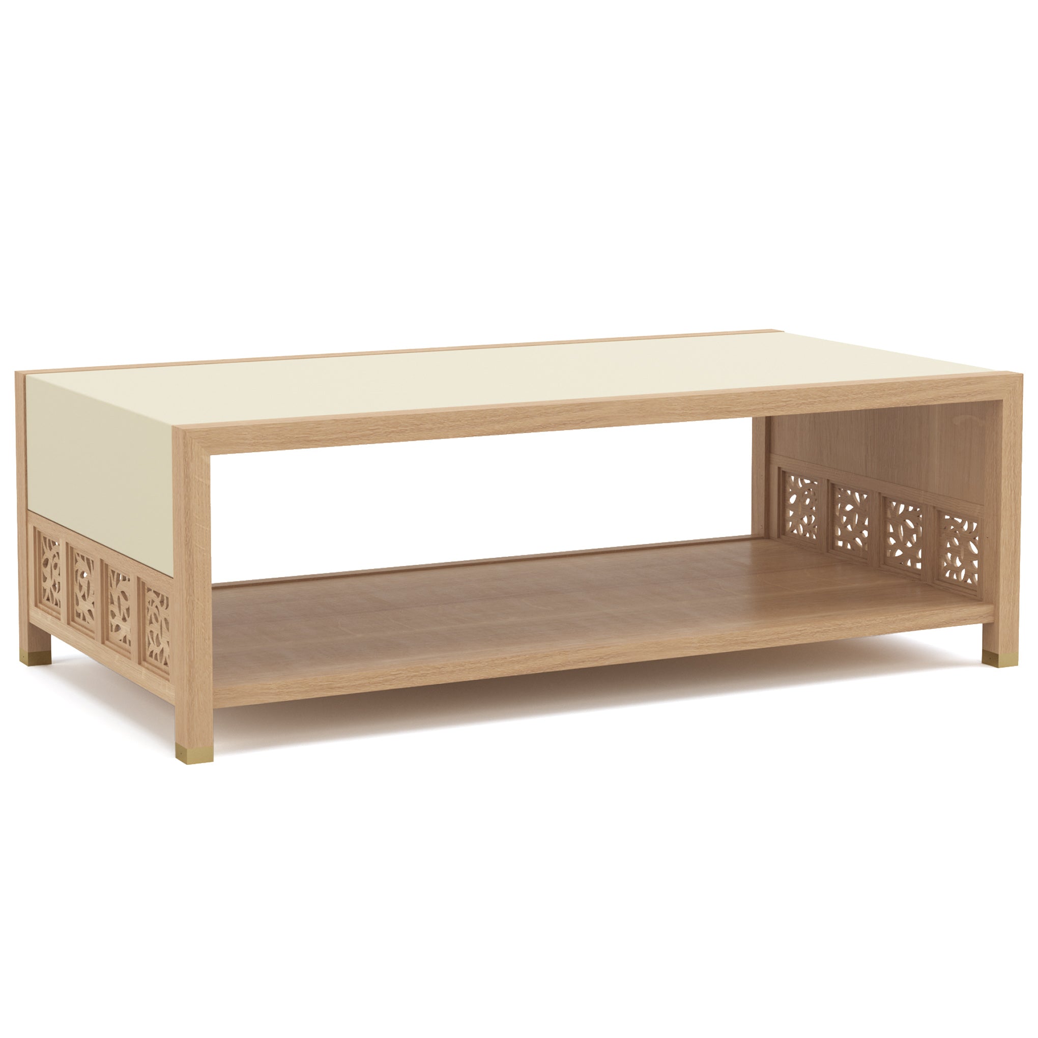 Stylish Surrey Hills Trellis Cocktail Table - Modern End Table for Living Room, Patio & Outdoor Decor - Perfect for Coffee, Books & Drinks