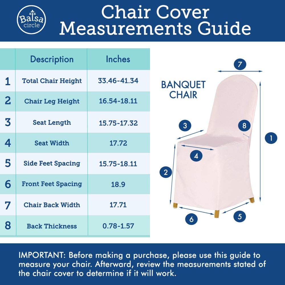50 Pack White Banquet Chair Slipcovers - Washable Polyester Seat Protectors for Dining, Party & Wedding Decor - Perfect for Indoor/Outdoor Events, Catering & Home Use