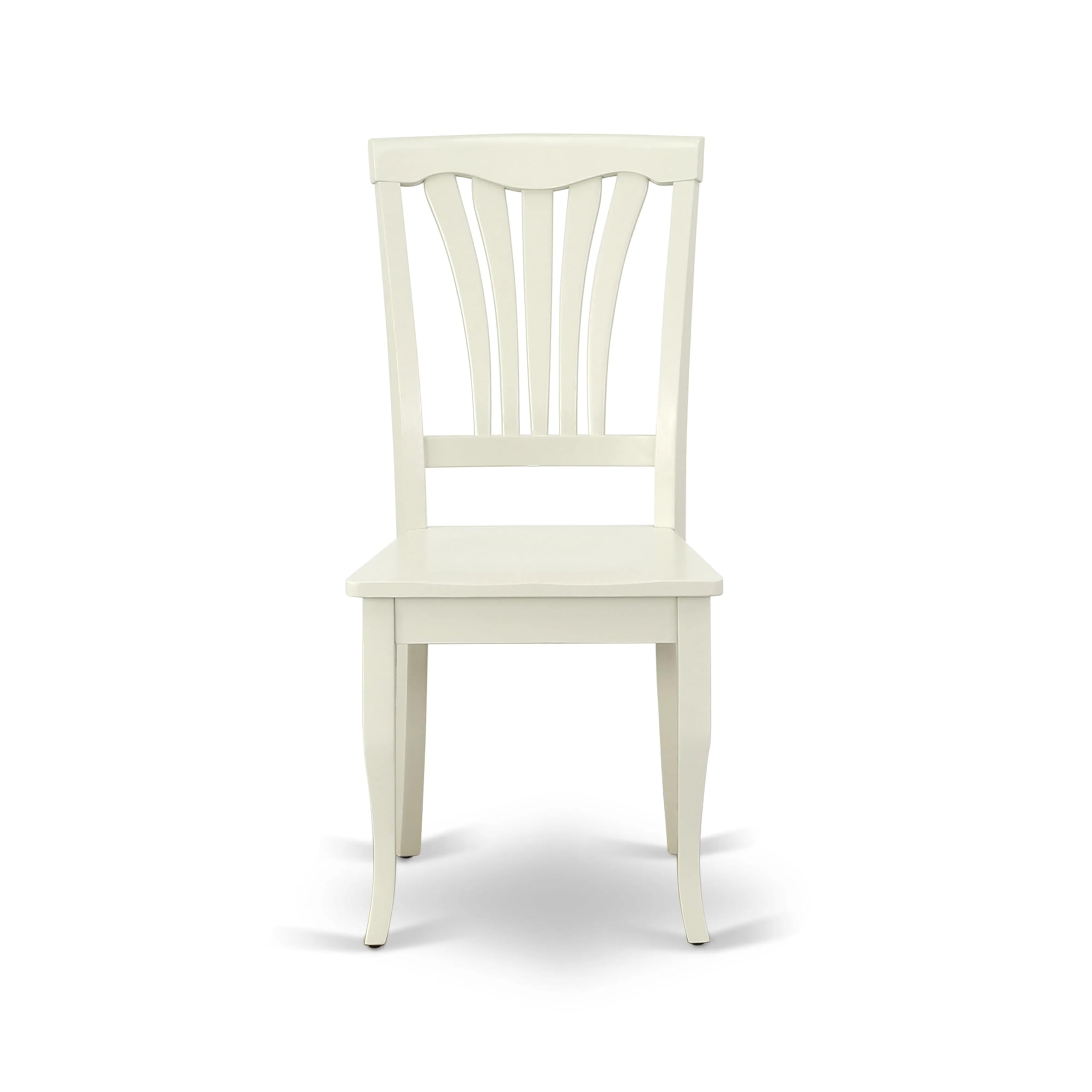 East West Furniture AMAV3-LWH-W 3-Piece Modern Dining Table Set - 36x36 Inch Round Kitchen Table with Pedestal Base & 2 Matching Chairs, Linen White - Perfect for Small Spaces, Breakfast Nooks & Cozy Apartments