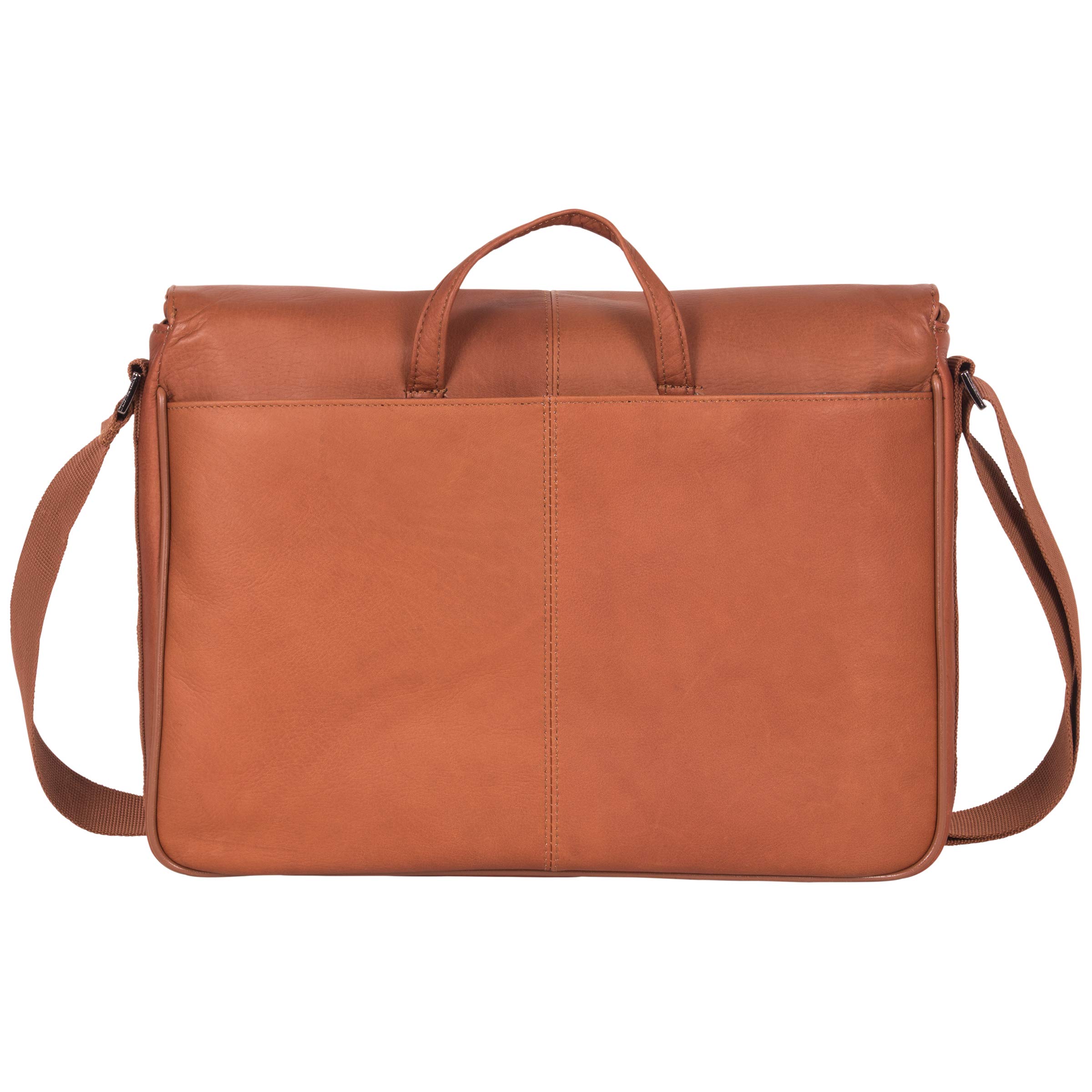 Kenneth Cole REACTION Risky Business Messenger Bag - Genuine Full-Grain Colombian Leather Crossbody Laptop Case & Tablet Bag for Work, Travel & Daily Commute